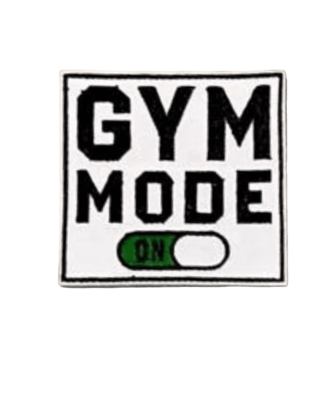 Gym mode iron on patch