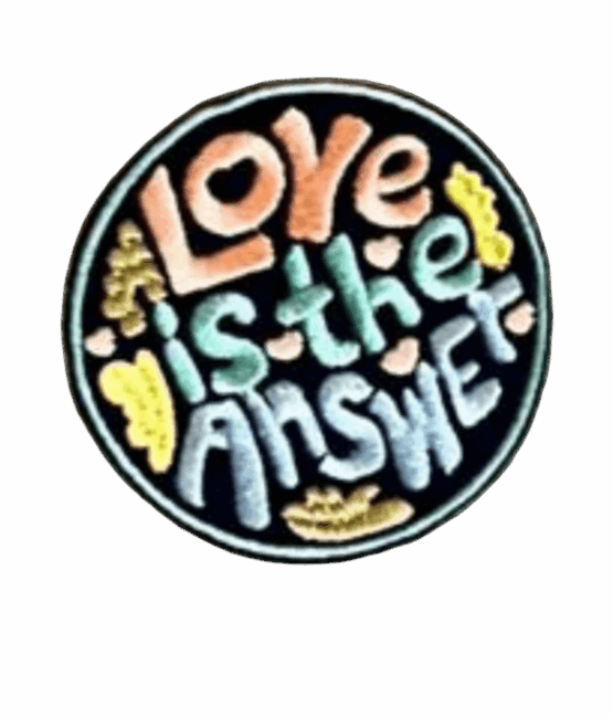 Love is the answer iron on patch