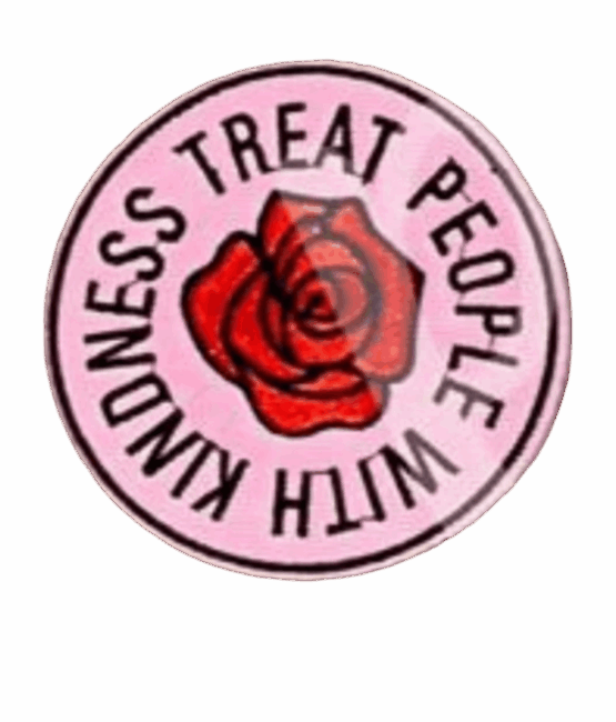 Treat people with kindness iron on patch