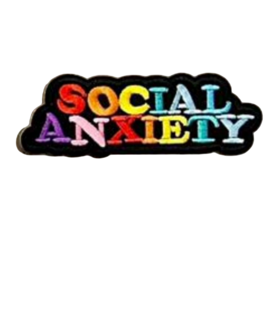 Social anxiety iron on patch