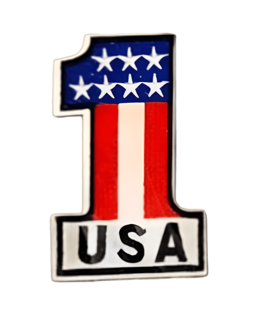 Number 1 USA iron on patch