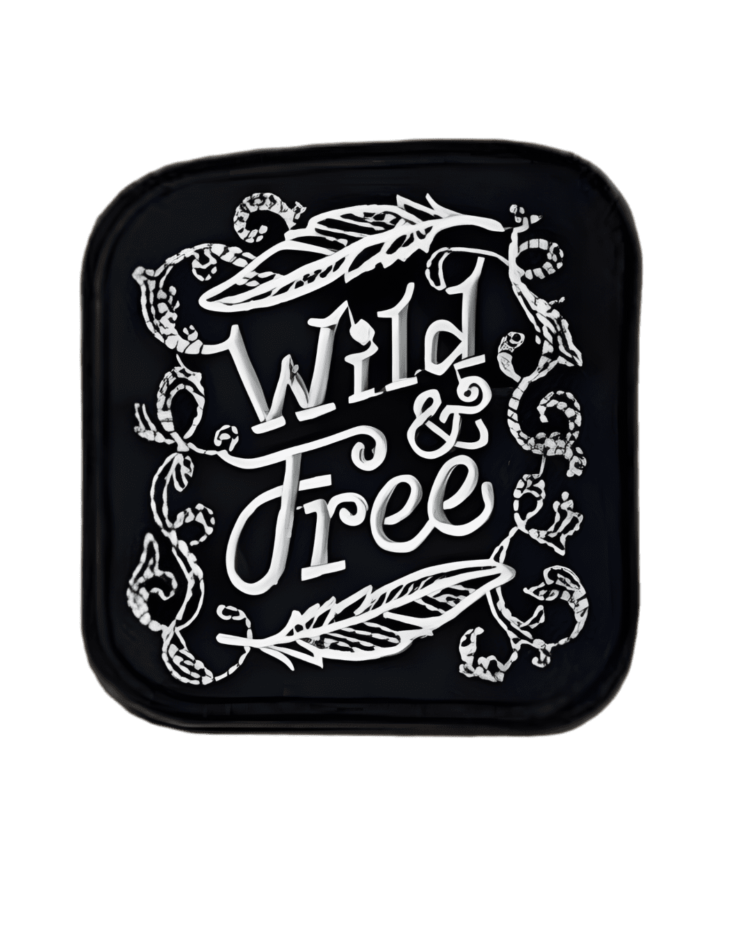 Wild and free iron on patch