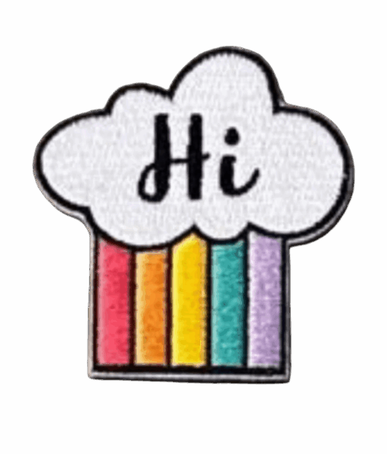 Cloud Hi iron on patch
