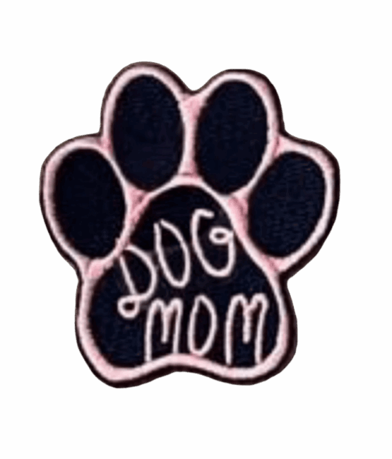 Dog mom iron on patch