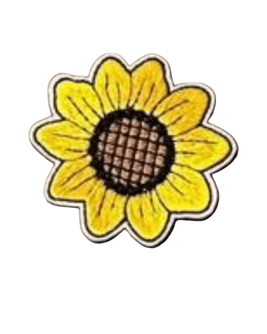 Yellow flower iron on patch