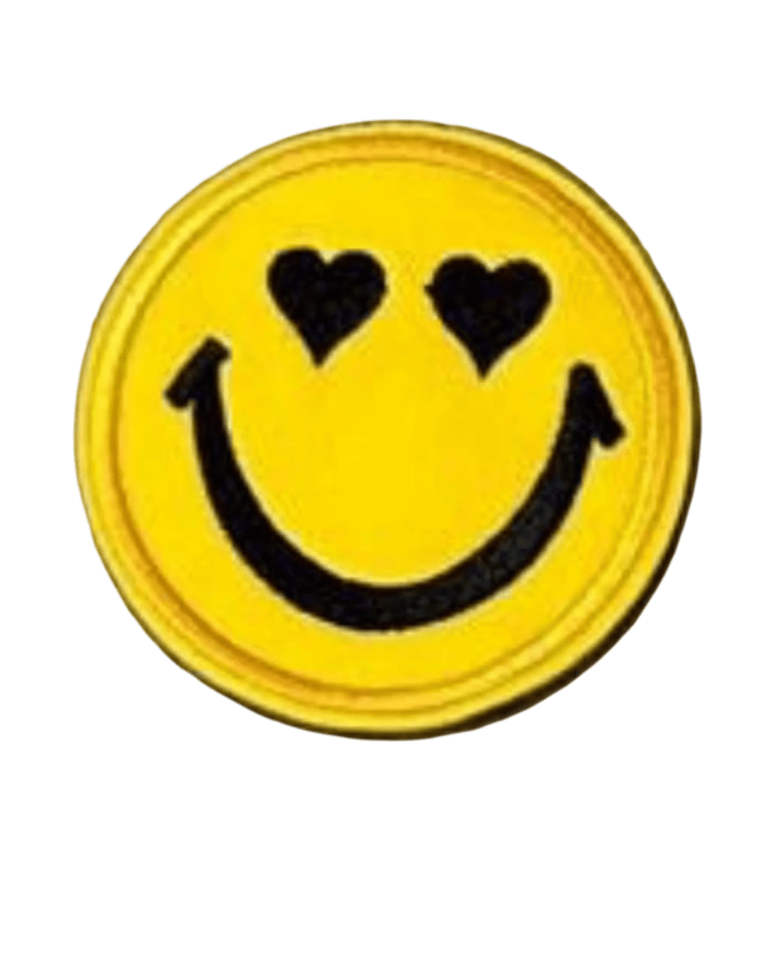 Heart smiley iron on patch