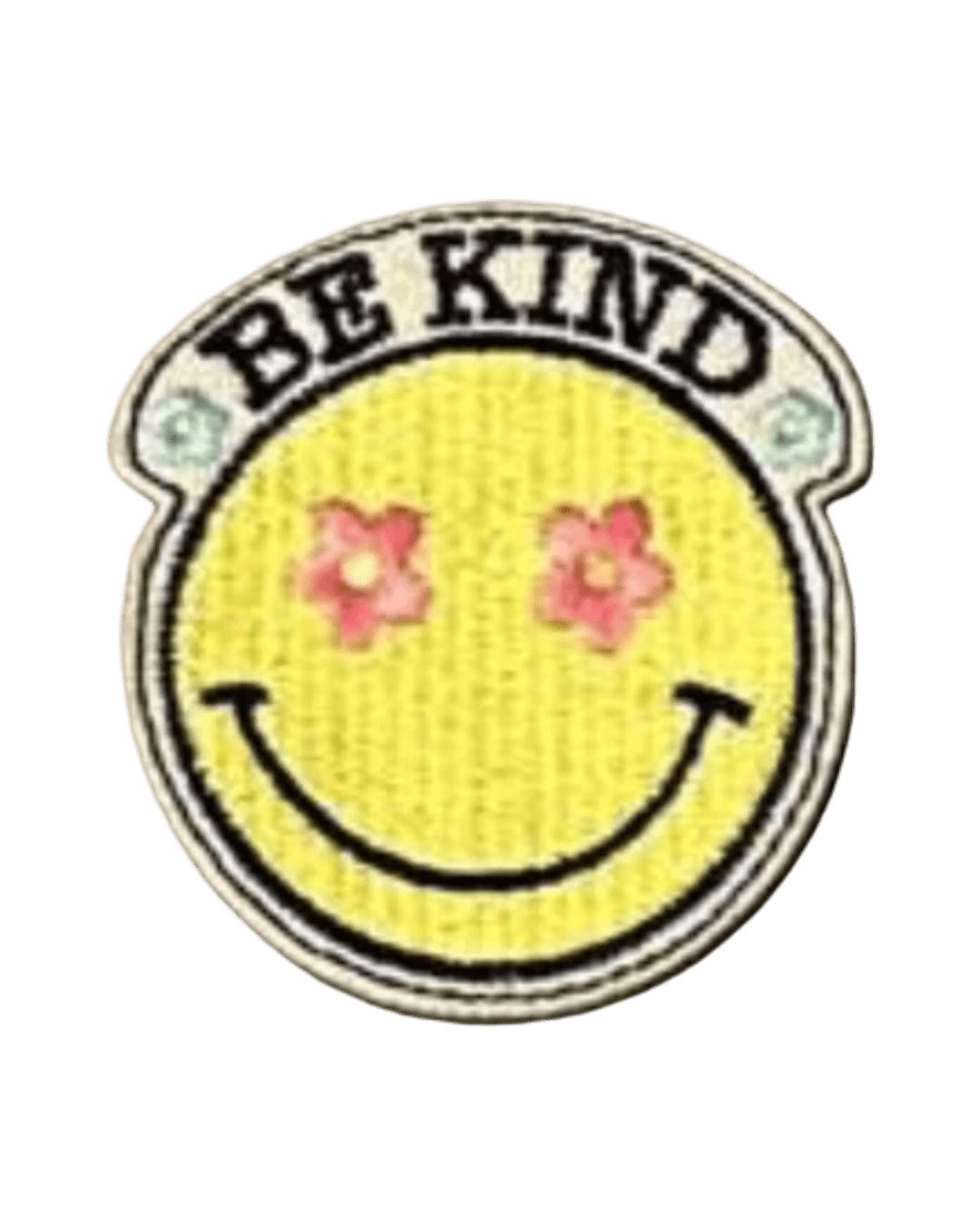 Be kind smiley iron on patch