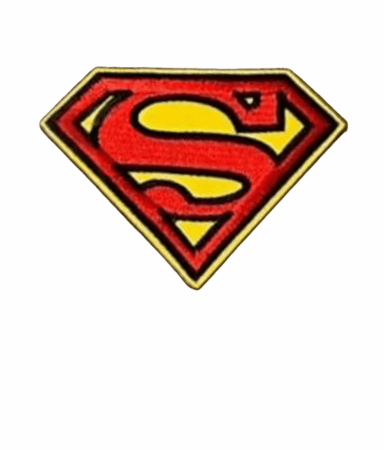 Red super iron on patch