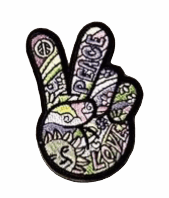 Peace iron on patch