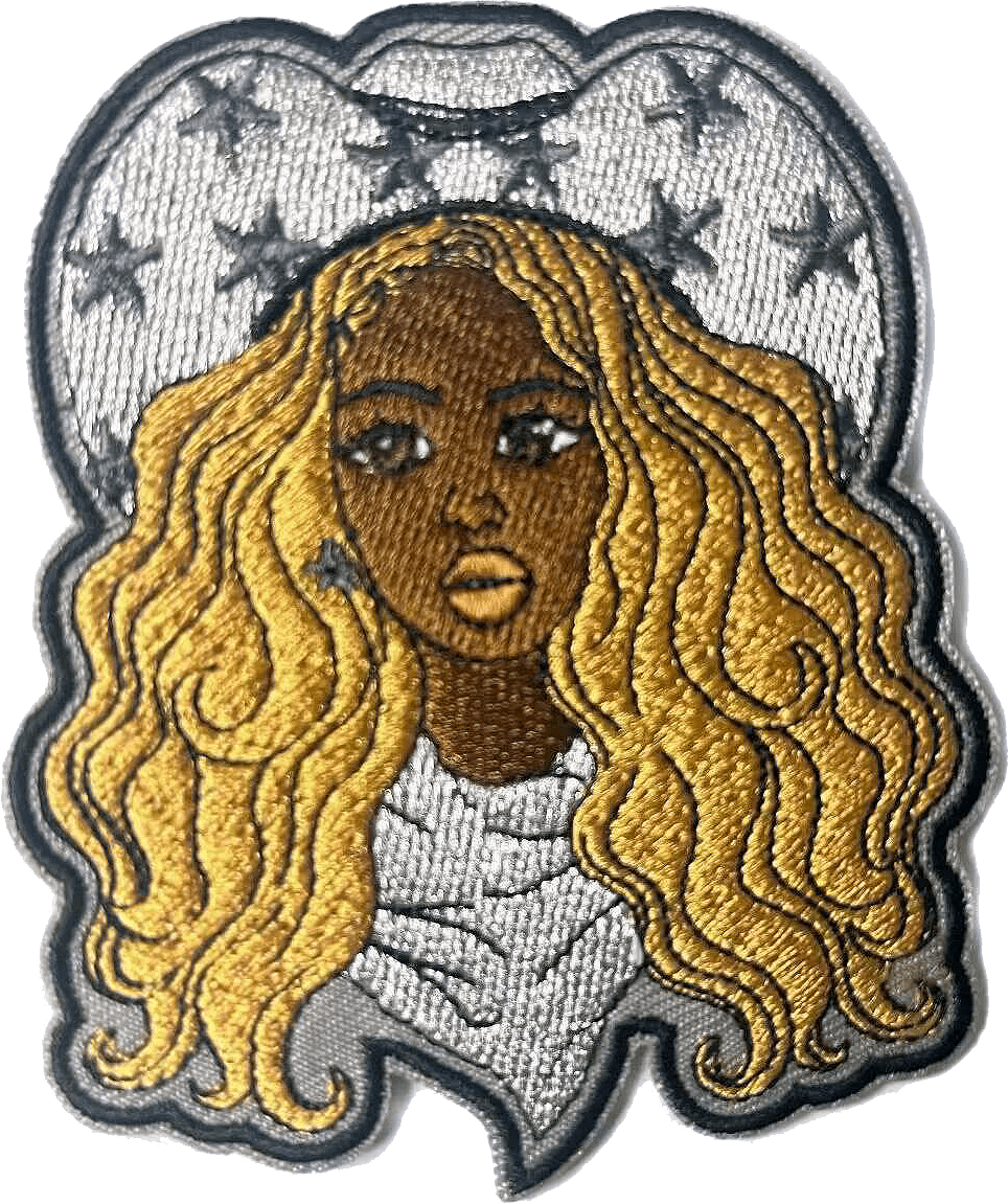 Melanin cowgirl iron on patch