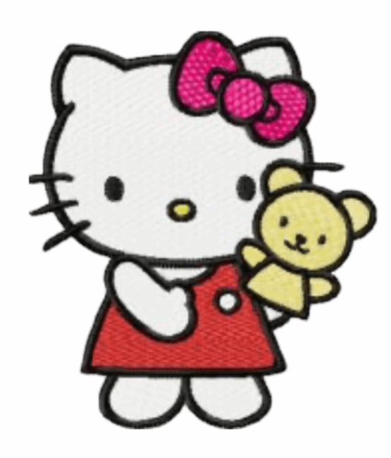 Hello Kitty patches puppet