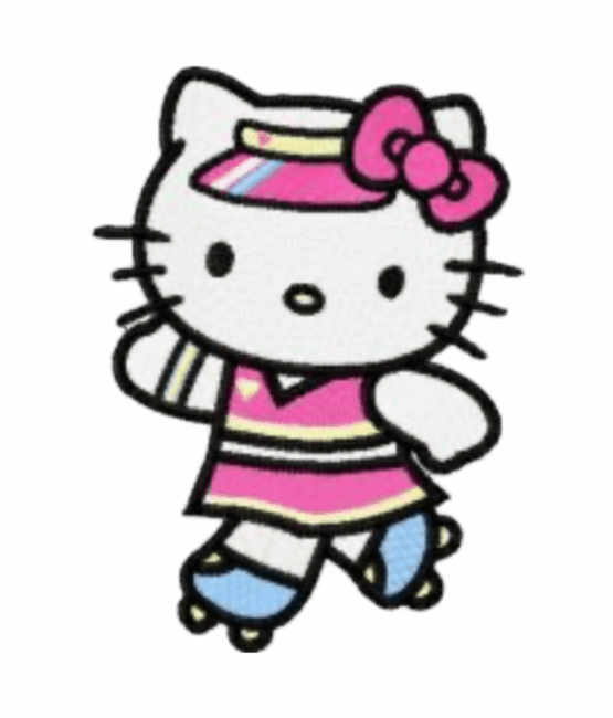 Hello Kitty patches roller skates