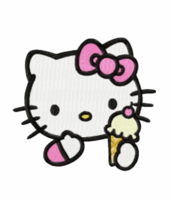 Hello Kitty patches ice cream
