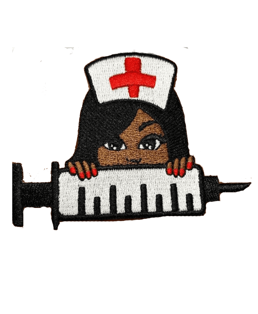 Melanin nurse iron on patch