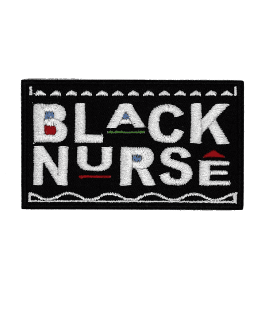 Melanin black nurse iron on patch