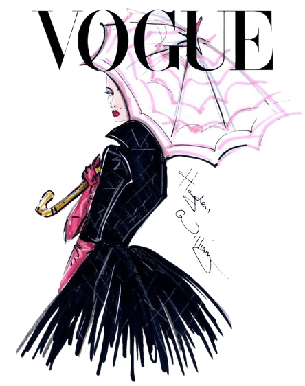 Vogue fashion iron on heat transfer