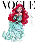 Vogue red hair princess iron on heat transfer