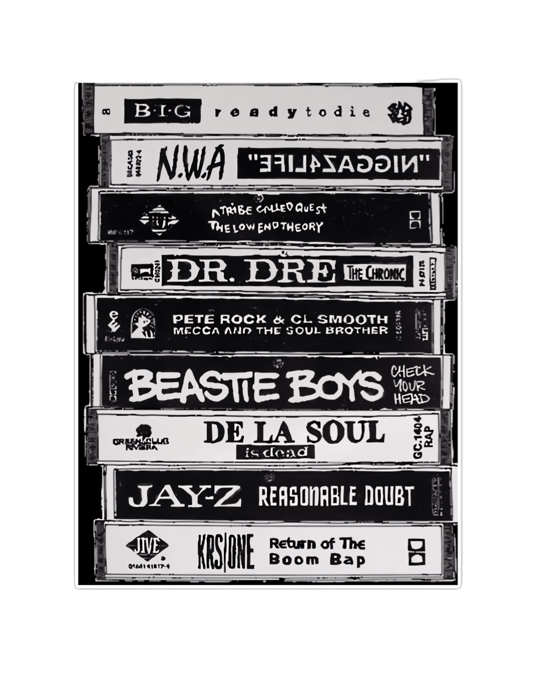 Classic tape Hip Hop DTF Transfers