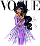 Vogue purple Princess Heat transfer screen printed