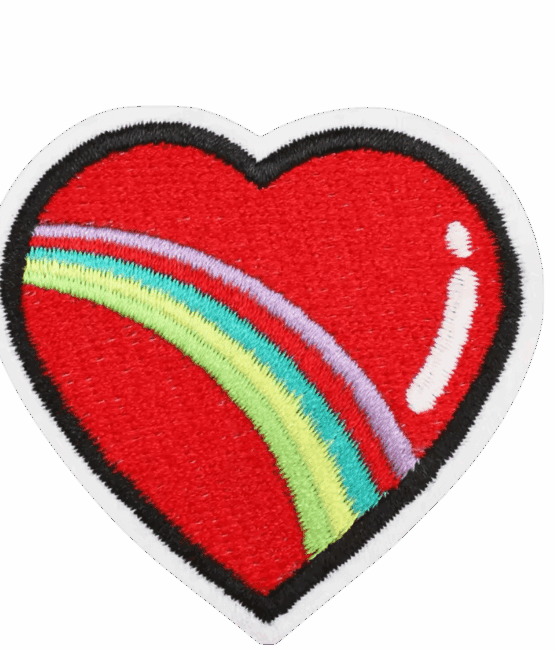 heart iron on patch