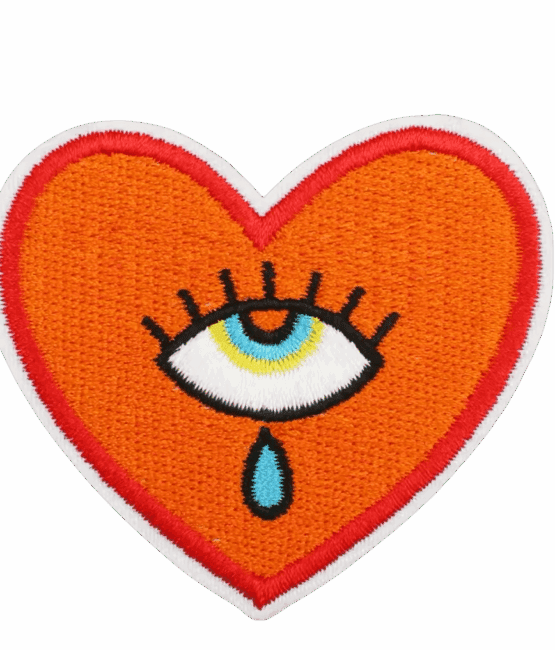 heart iron on patch