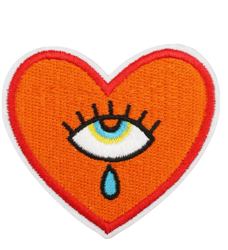 heart iron on patch