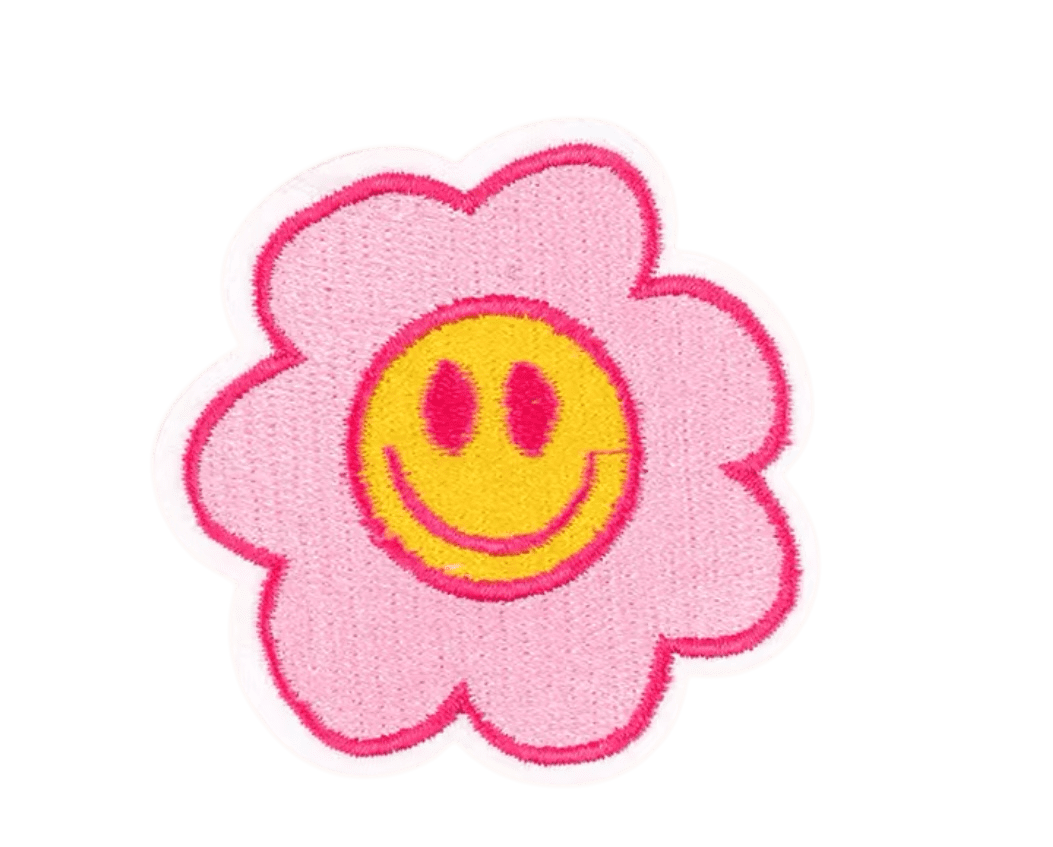 flower iron on patch