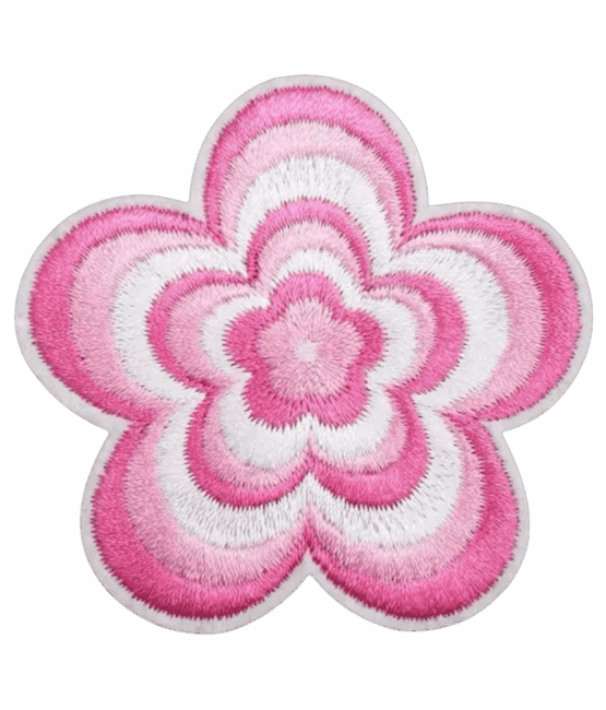Flower iron on patch