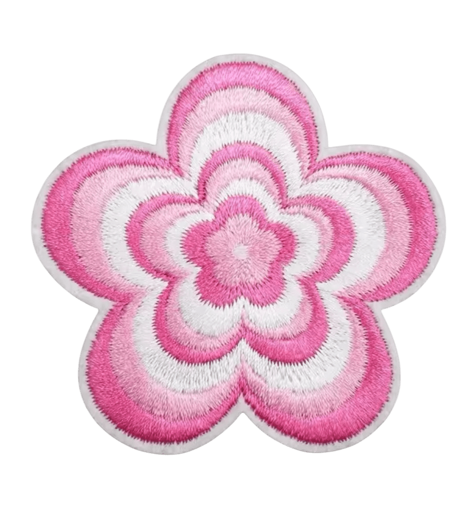 Flower iron on patch