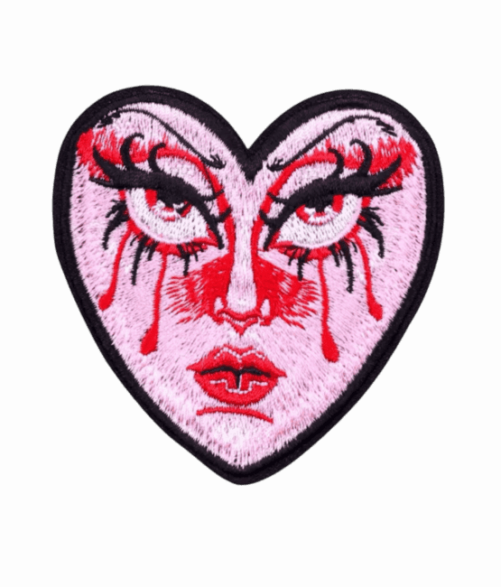 Heart iron on patch