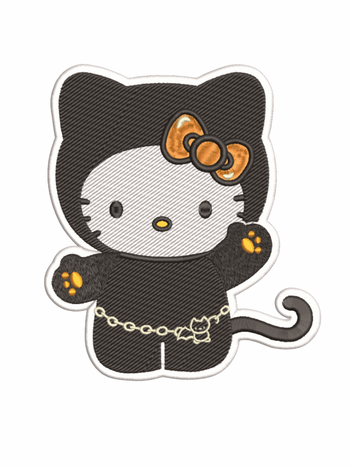 Black Hello kitty patches