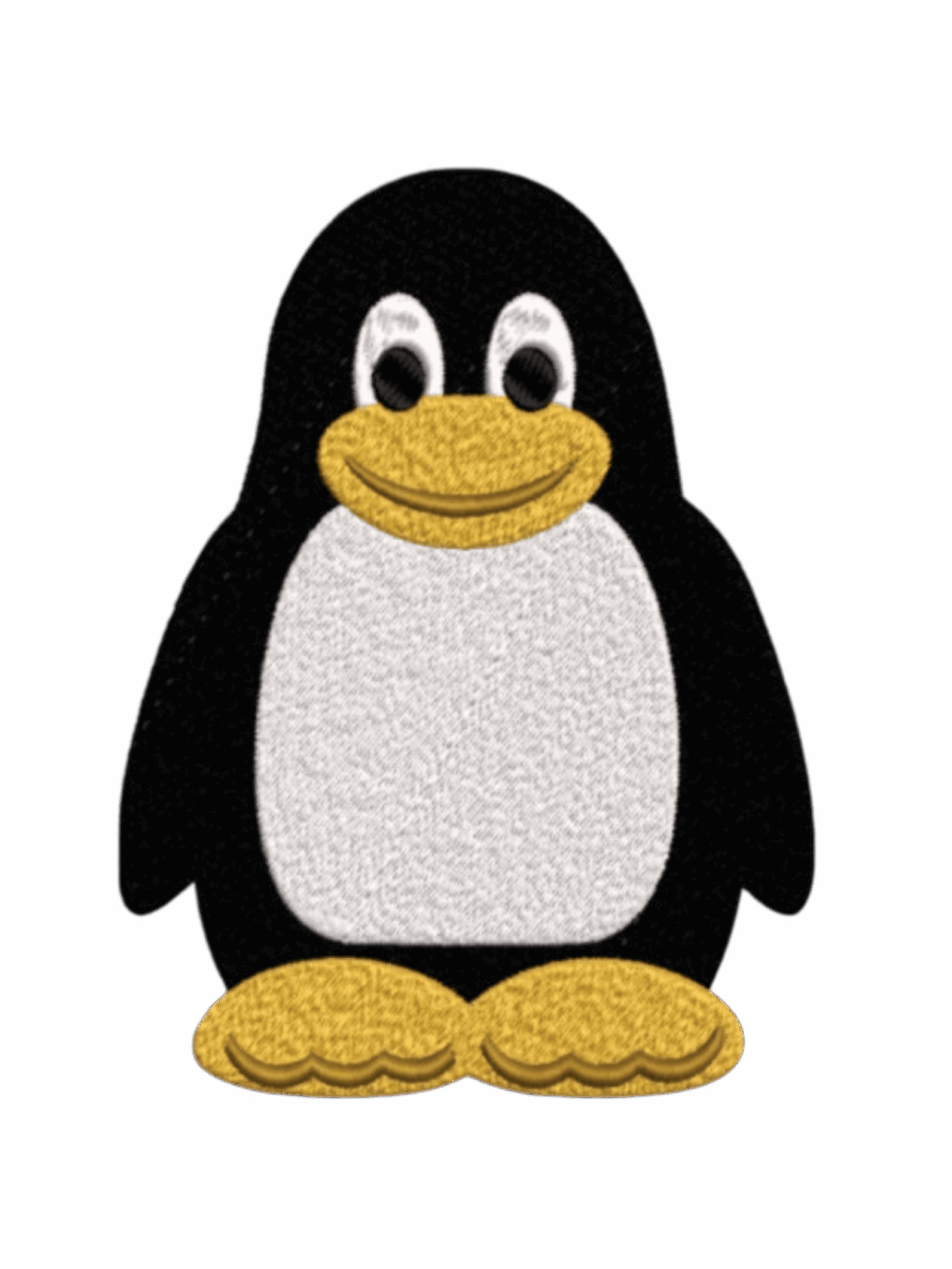 Penguin iron on patch