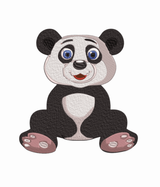 Panda iron on patch