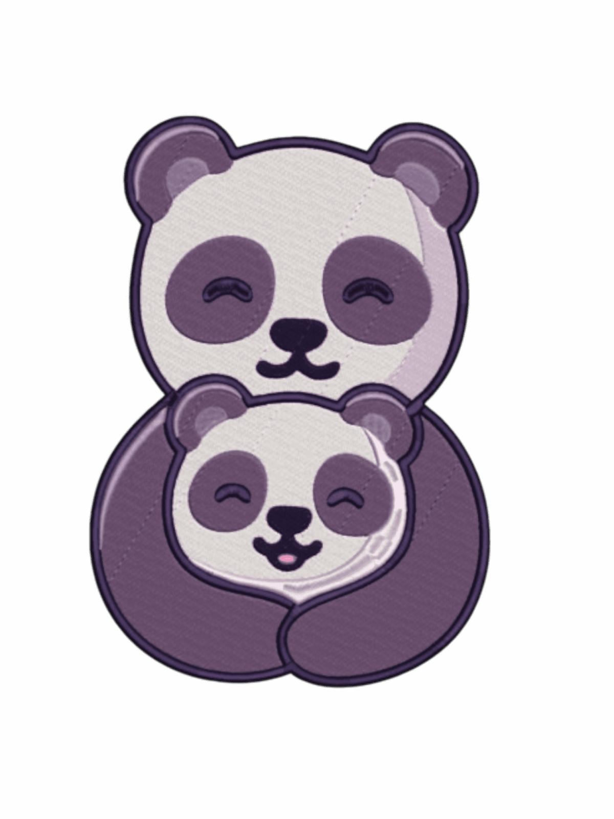 Panda baby iron on patch