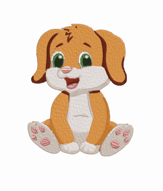 Dog puppy iron on patch