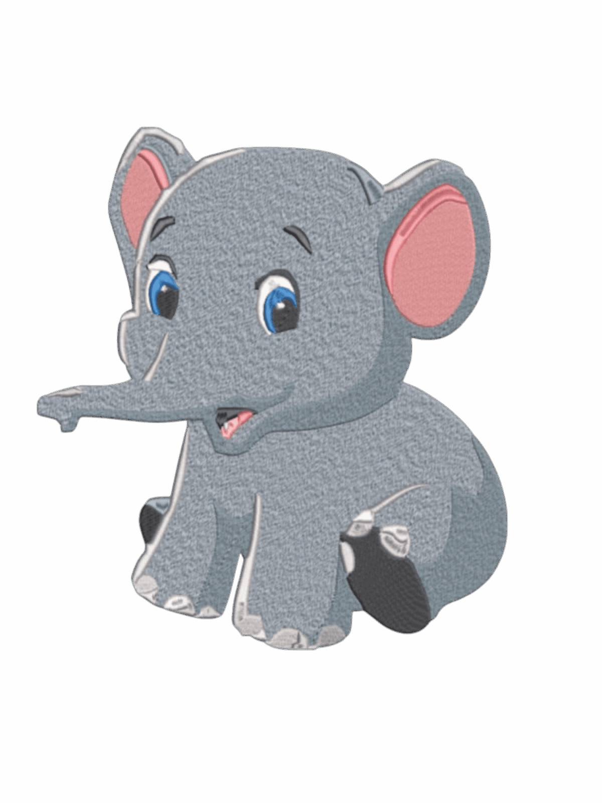 Elephant iron on patch