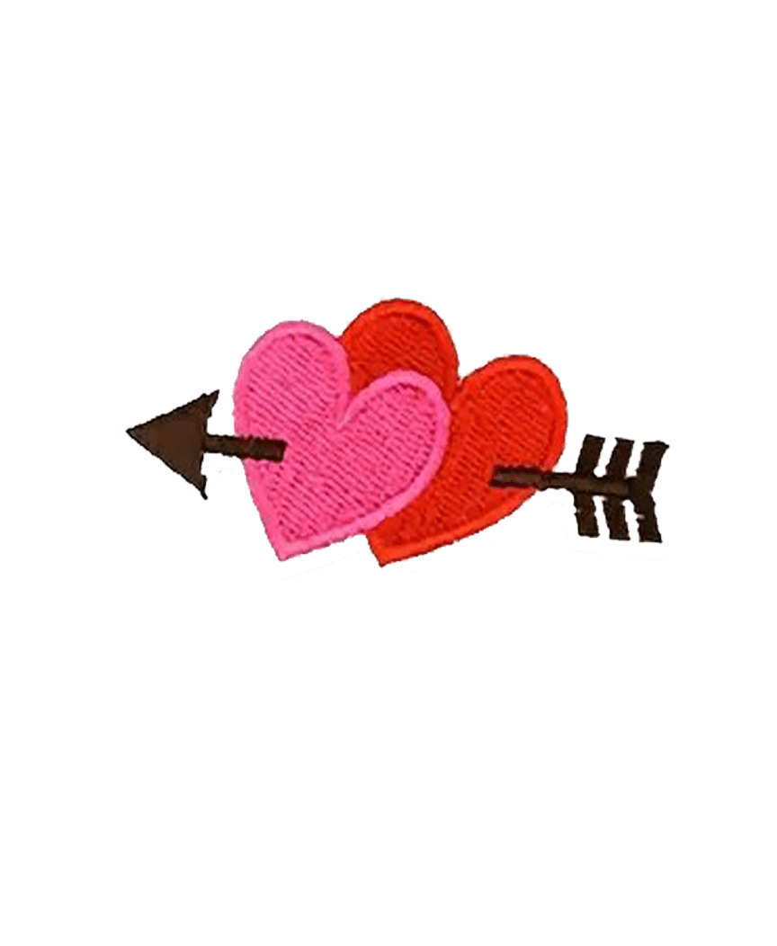 heart iron on patch