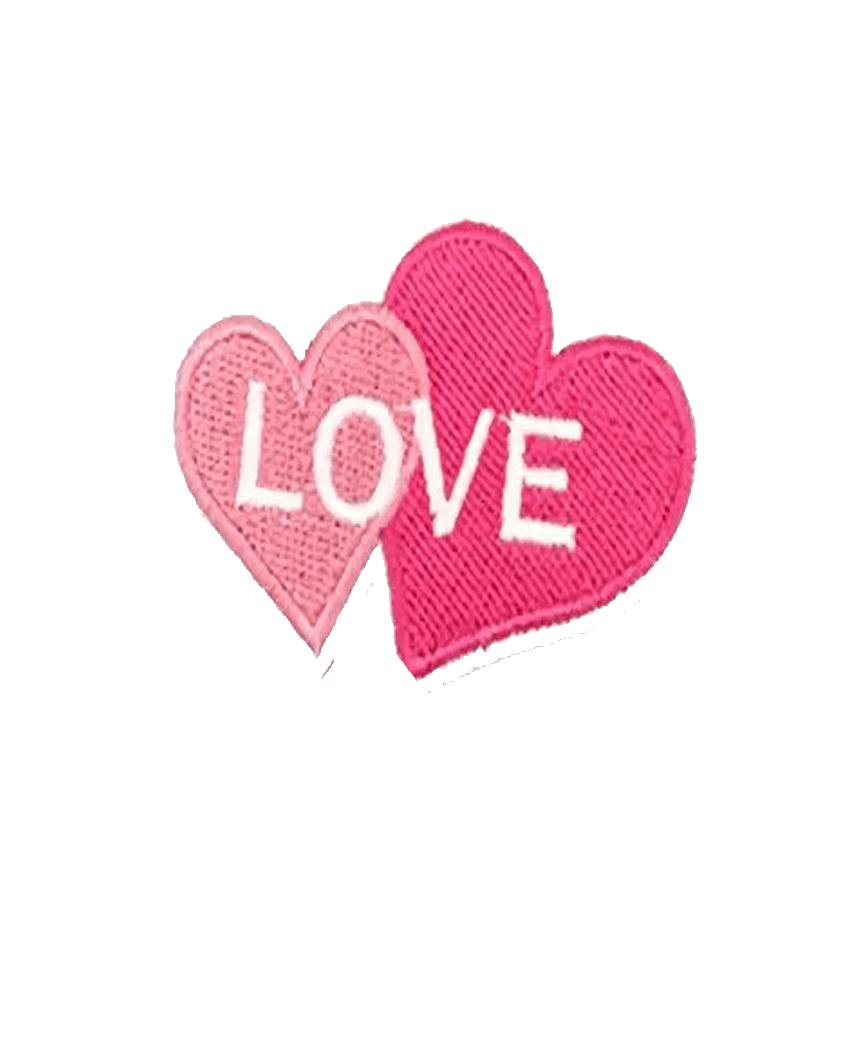 heart iron on patch