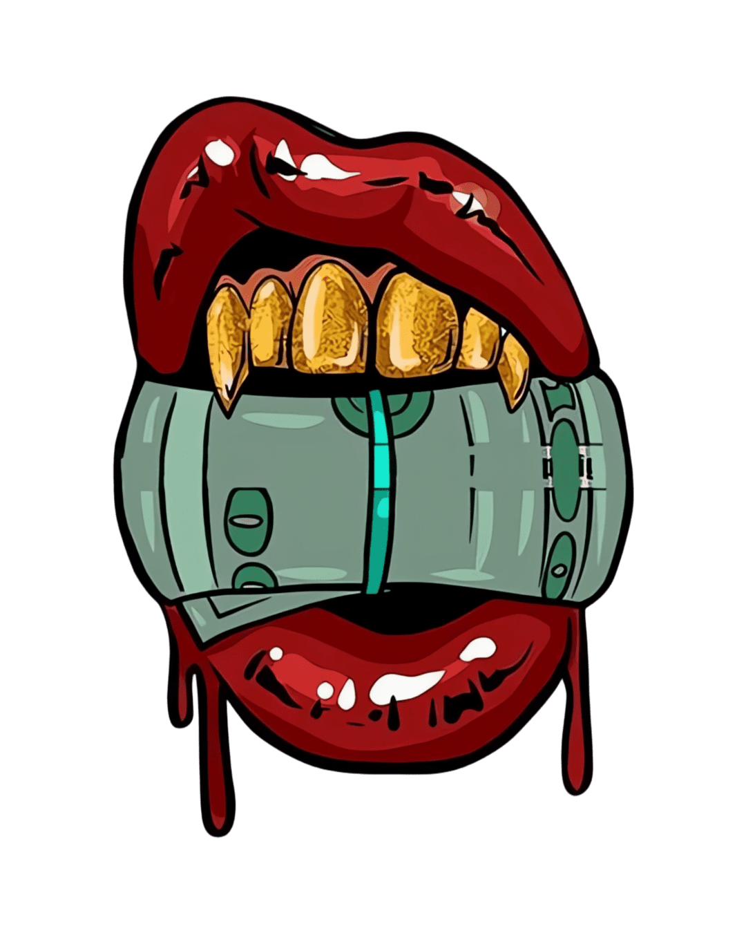 Vamp money mouth graphic t-shirt