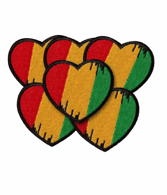 Heart Juneteenth patches