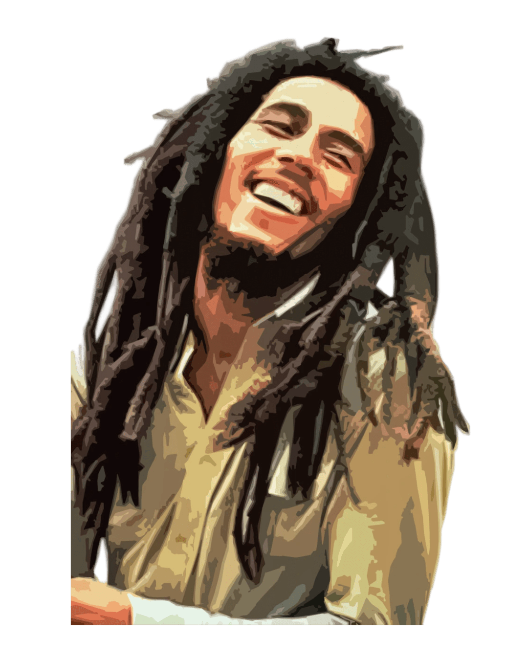 Rasta Bob Marley Heat Transfers