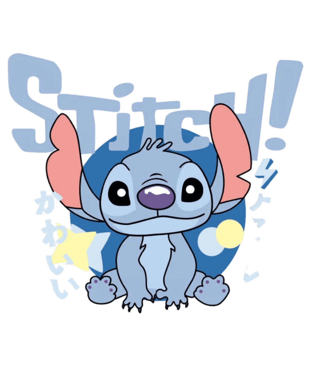 Stitch cartoon heat transfers