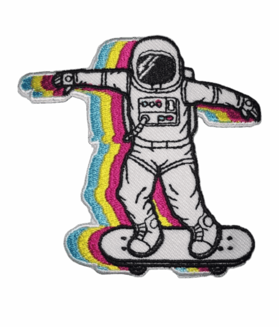 Space man iron on embroidery patches
