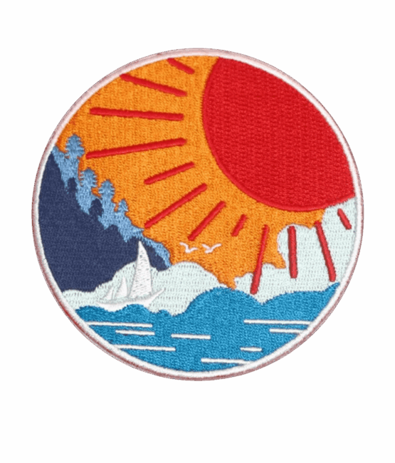 Sunshine art iron on embroidery patches
