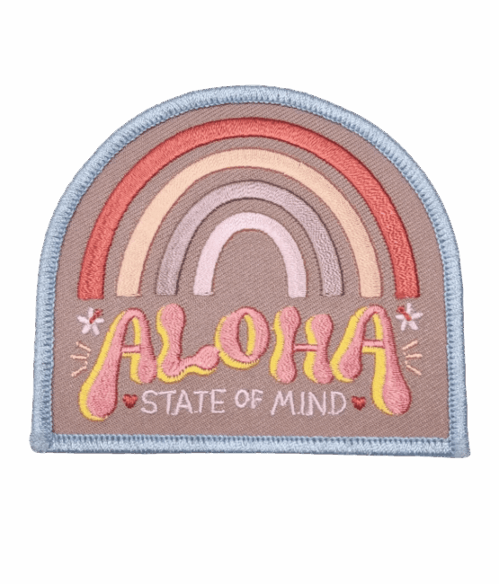 Aloha iron on embroidery patches
