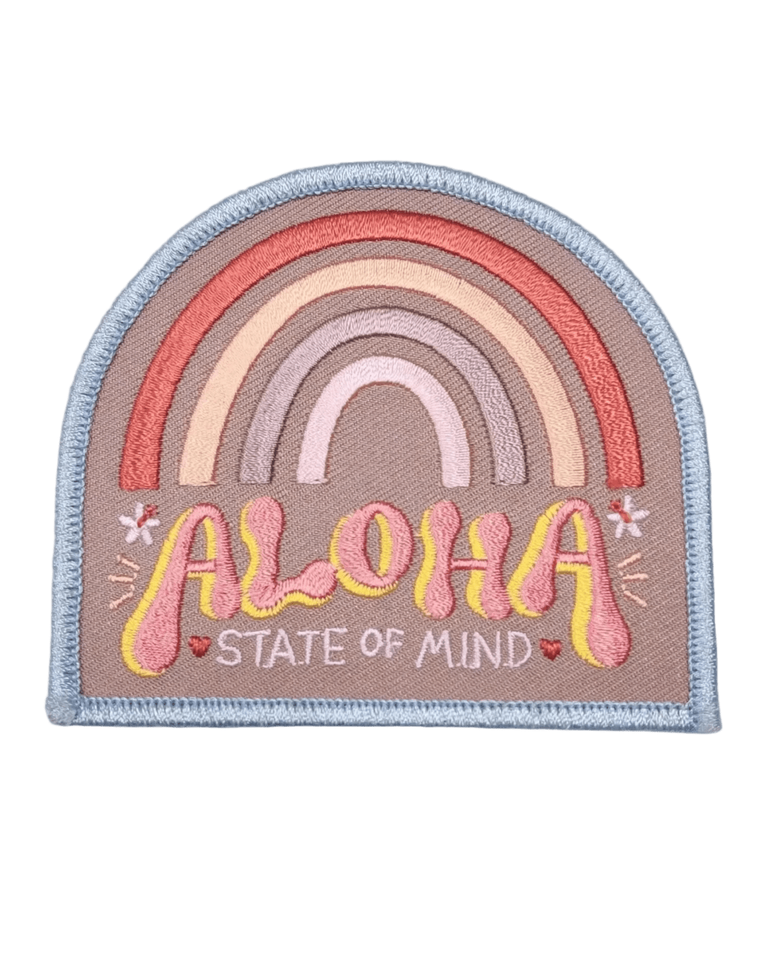 Aloha iron on embroidery patches