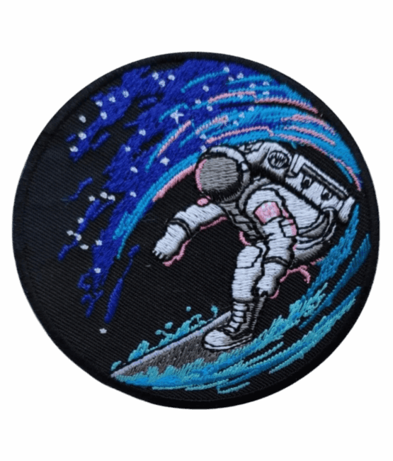 Moon space iron on embroidery patches