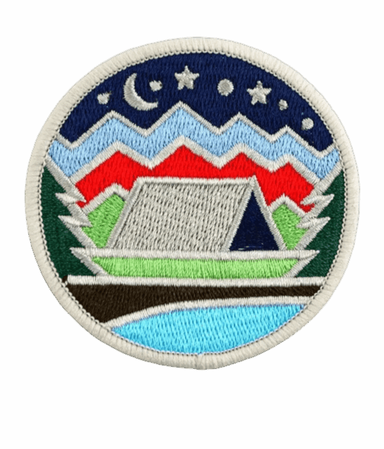 Art iron on embroidery patches