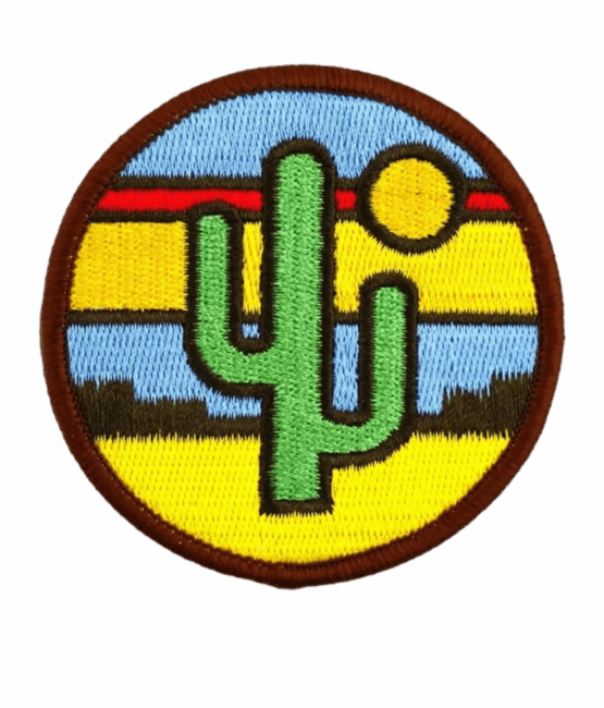 Cactus iron on embroidery patches