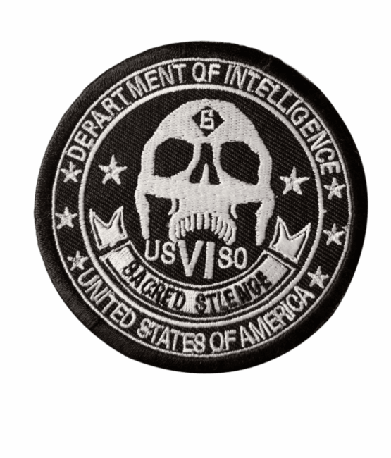 Round Skull iron on embroidery patches